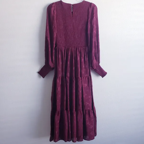 Baltic Born Stockholm Smocked Midi Dress Long Sleeve New Without Tags - Image 7