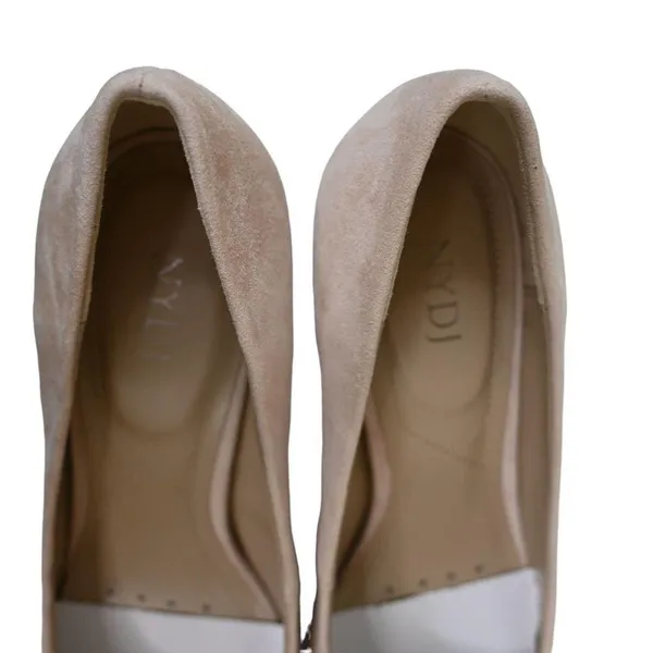 NYDJ Womens 7 Elysia Pointy Toe Leather Pump in Latte NEW - Image 7
