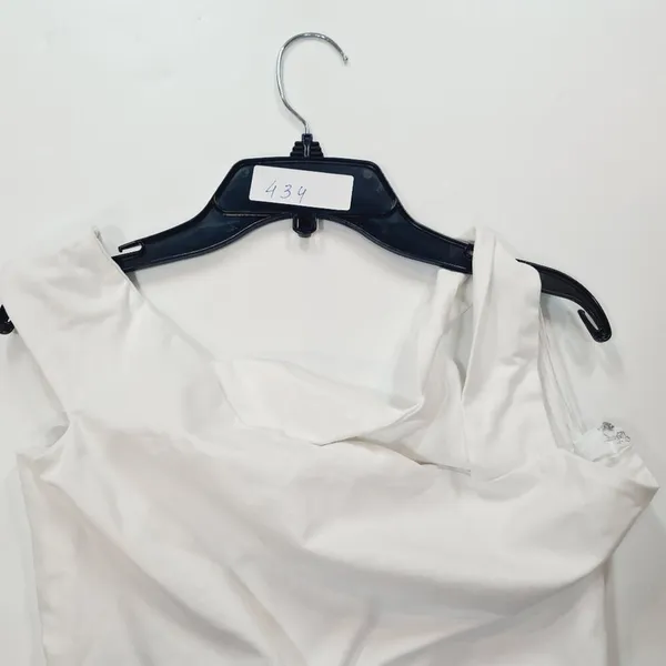 Superdown Fallon Asymmetrical Mini Dress in White Medium - Image 11