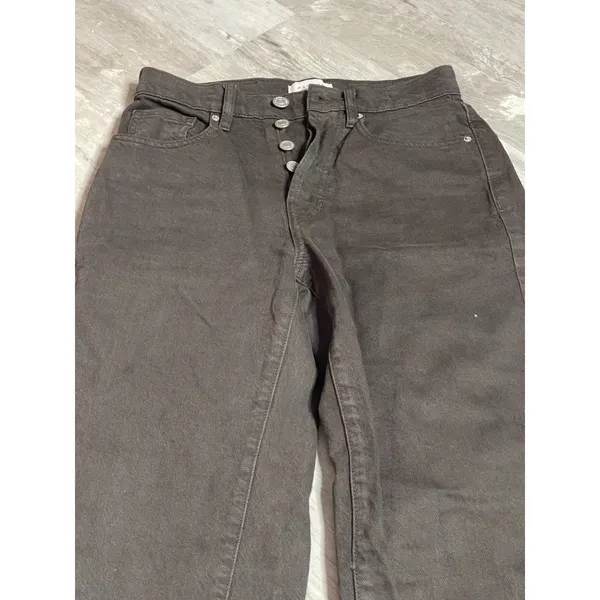 PacSun Dad Jeans Denim Womens 23‎ Green High Waist Straight Button Fly Z-339 - Image 4