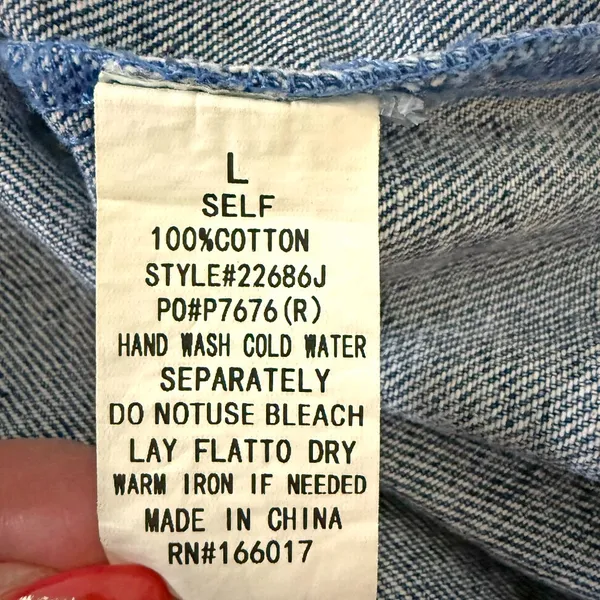 *NEW* blue b. Patch Denim Jacket Size L - Image 7