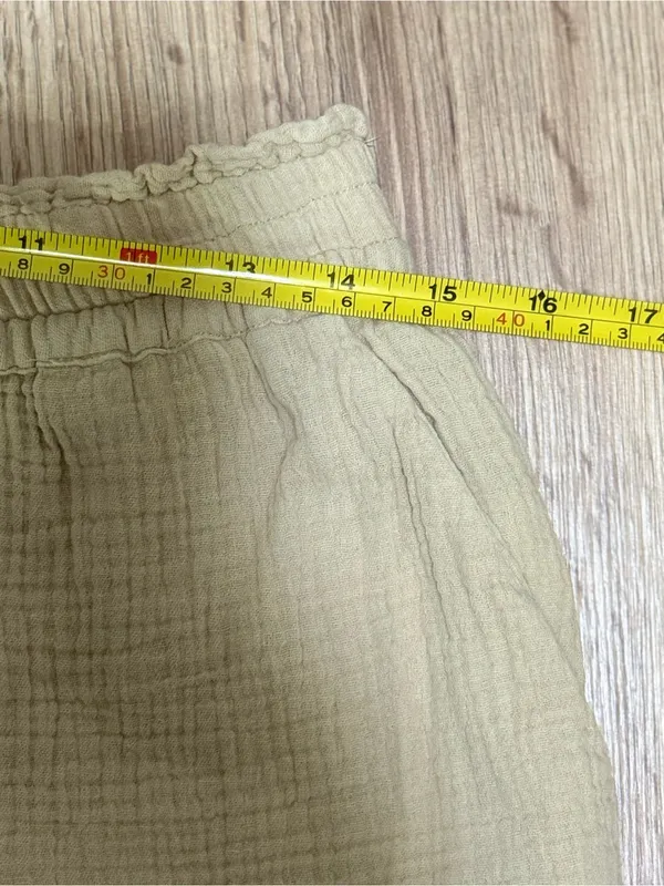 Steve‎ Madden Light Cream High-Waist Gauze Shorts - Image 4
