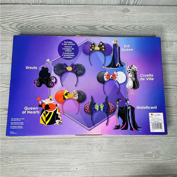 Nwt Disney villains 4 Mickey Mouse ears queen of hearts , maleficent , Ursula - Image 10