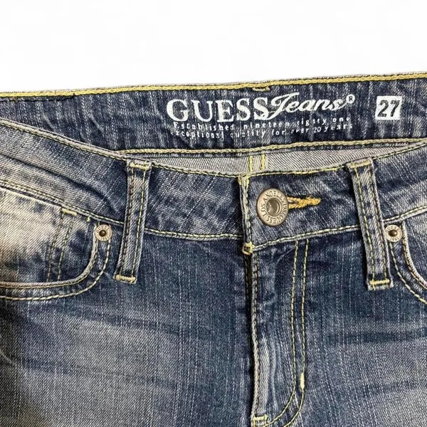 Vintage Y2K GUESS Jeans Women's‎ 27 Low Rise Flare Bootcut - Image 2