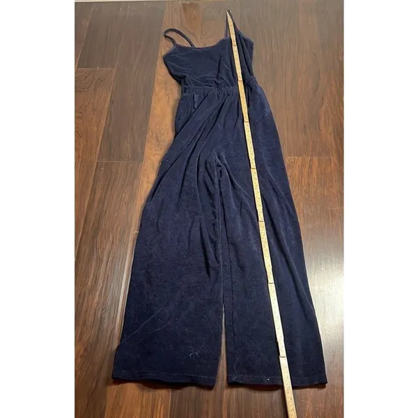 OFFLINE By Aerie Summer Lights Terry Jumpsuit Navy Blue Size Smal - Image 9