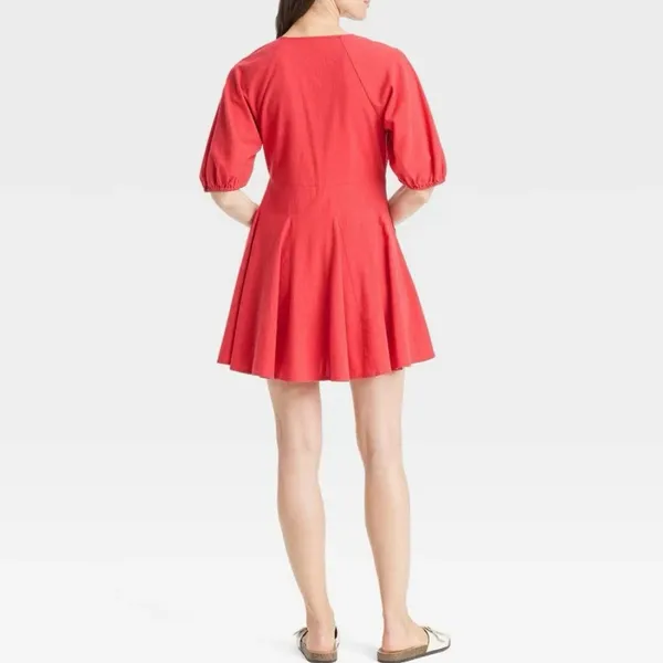 Universal Thread Red A Line Mini Dress‎ XS - Image 5