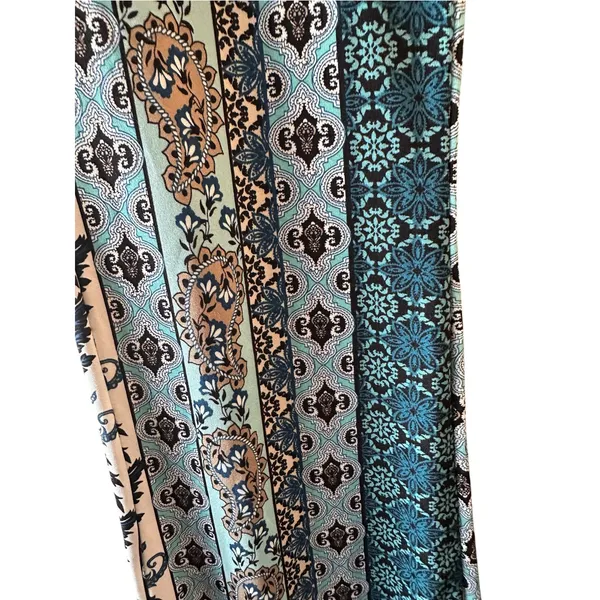 Iris Blue Multi Paisley Floral Bell Bottom Leggings Women Sz S - Image 7
