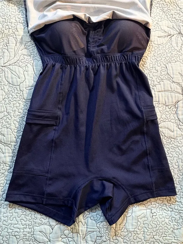 💥NWT Outdoor Voices Exercise Dress Very Cherry Navy Shorts UPF 50+ XS🧡 - Image 7