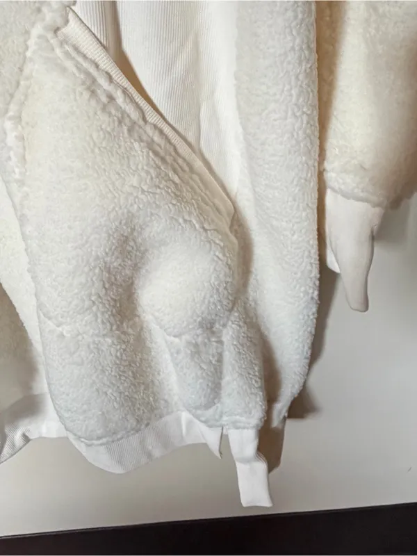 Anthropologie daily practice Sherpa jacket cream 1x - Image 7