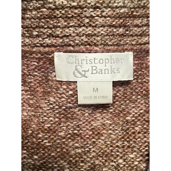 Christopher Banks‎ Sweater Women Size Medium Big Button Cardigan - Image 4