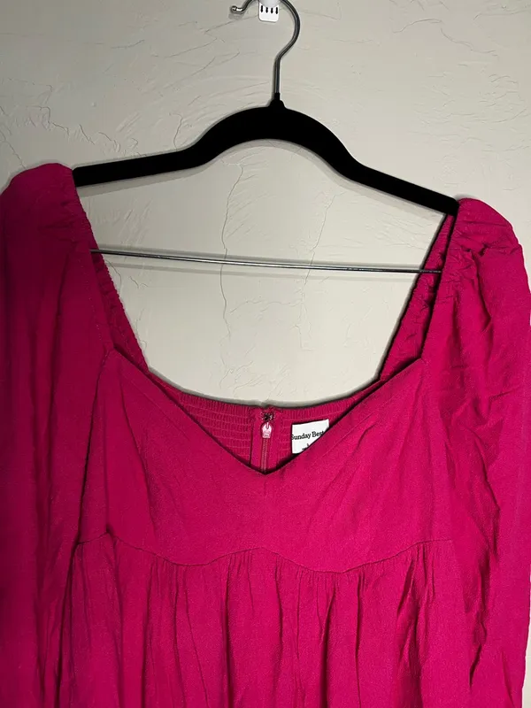 Sunday‎ Best Aritzia Halle Pink Babydoll Romantic Lined Mini Dress - Image 3