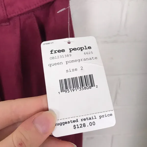 Free People NWT Nightfall Vegan Suede Paperbag Waist Cropped Pants Size 2 - Image 7