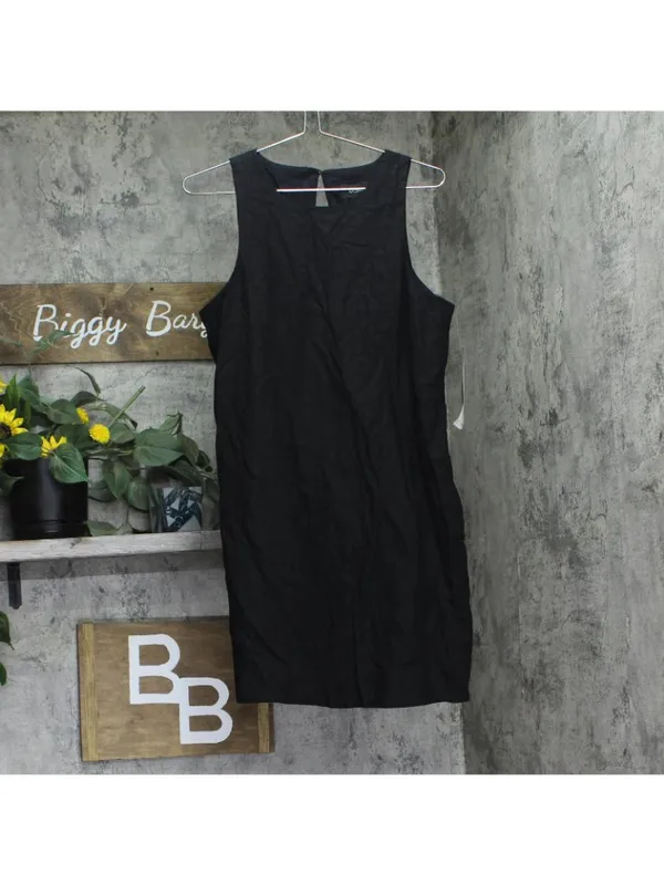 NWT MSK Womens Sleeveless Shift Mini Dress 93683741X Rich Black L - Image 5