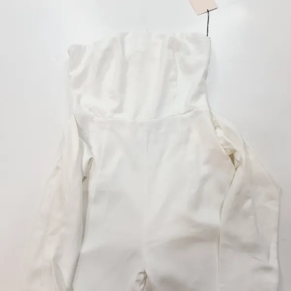 Superdown Jordan Tie Waist Jumpsuit in White Small - Image 6