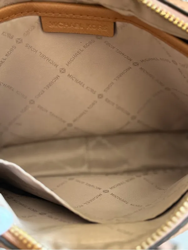 Michael Kors Brown and Tan Signature Crossbody - Image 3