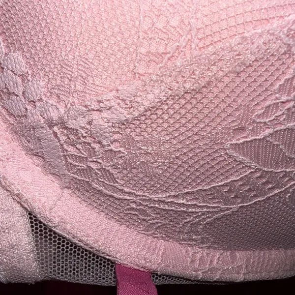 Victoria's Secret Peach Front Close Lace Push Up Underwired Bra Women's Size 34D - Image 4