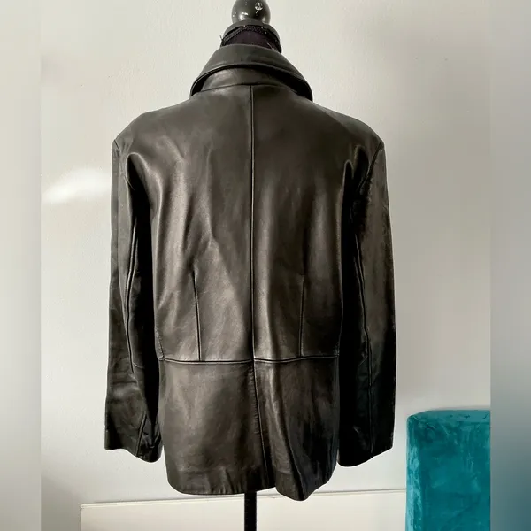 Nice genuine leather jacket 🖤🖤 Black Size L - Image 3