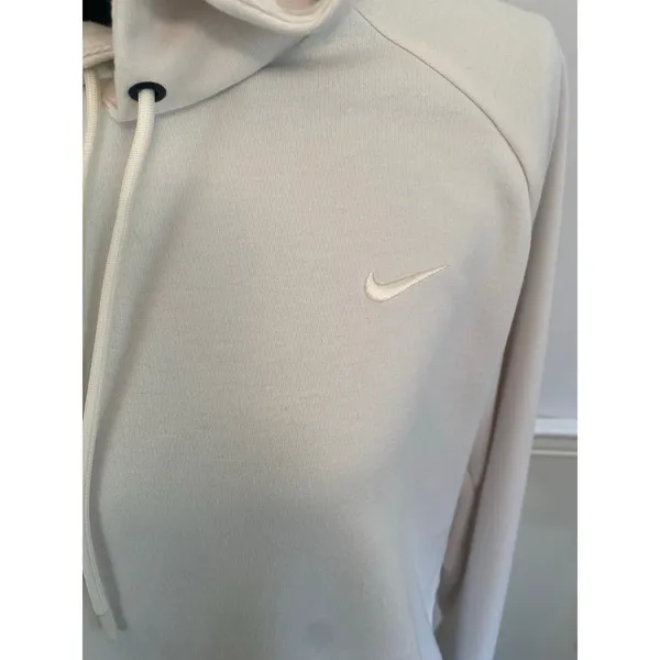 Nike Women’s Cream Fleece Pullover Hoodie Sweatshirt Embroidered Mini Swoosh - Image 5