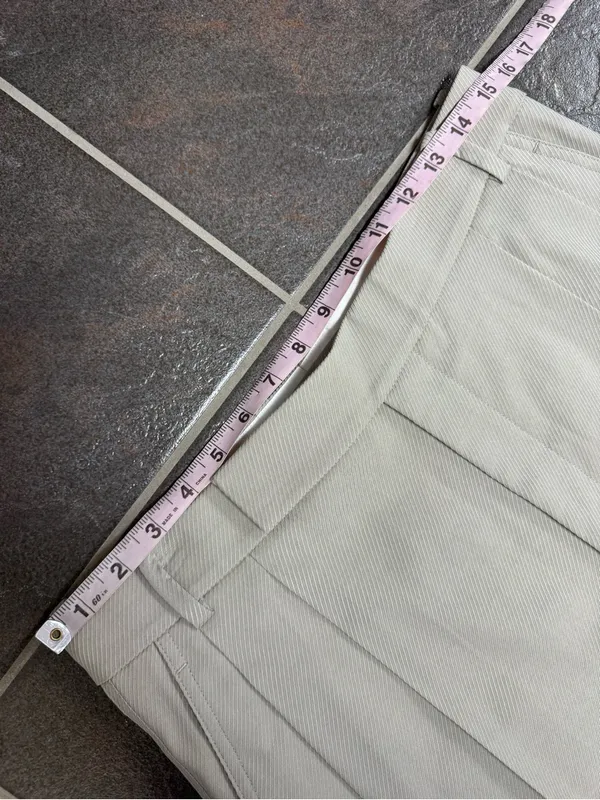 St. John High Rise Wool Blend Wide Leg Pleated Trousers Pants Beige Cream 6 - Image 11