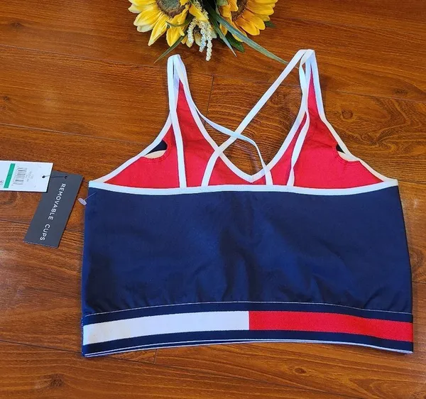 Tommy Hilfiger Blue Sports Bra Size Large - Image 2