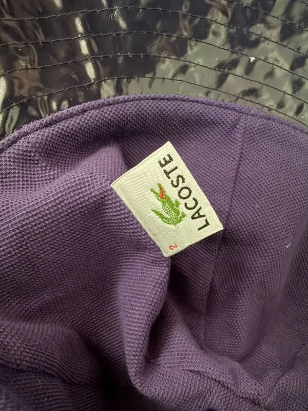 LACOSTE Unisex Navy Blue Bucket Hat Size Medium - Image 3