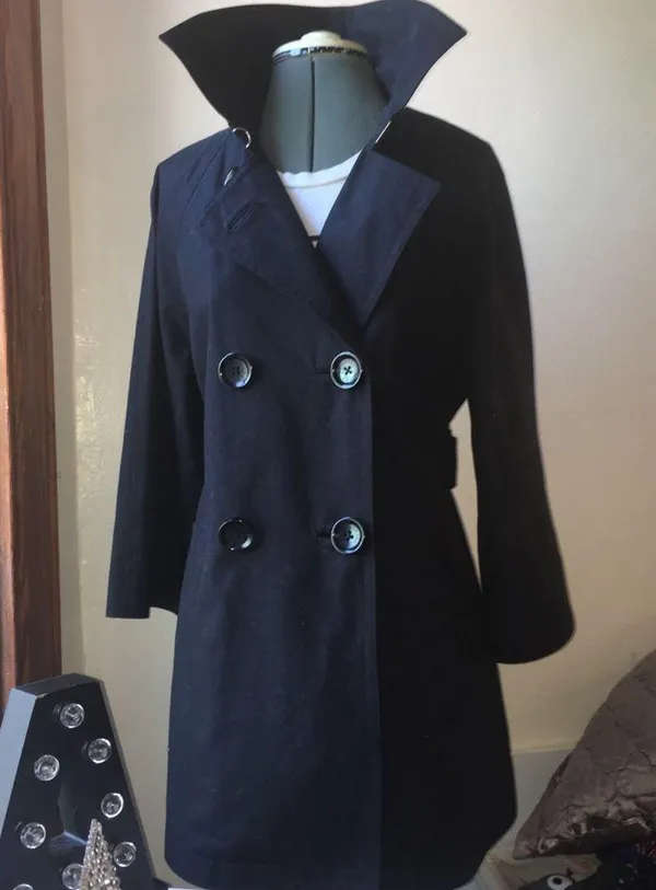 Michael Kors navy trench pea coat - Image 2