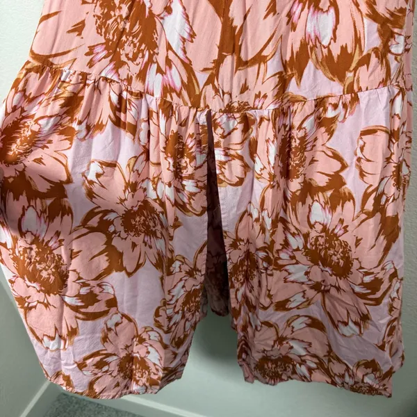 Petal + Pup Women’s Flowy Floral Maxi Skirt Pink/Purple/Orange Size L - Image 3