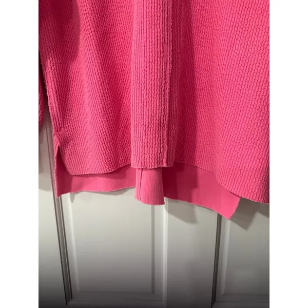 Aerie Wonder Texture V-Neck Sweatshirt | Small pink - Image 4