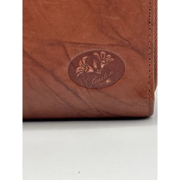 Buxton Brown Genuine Leather Double Zip Around RFID Organizer Wallet‎ Women - Image 2