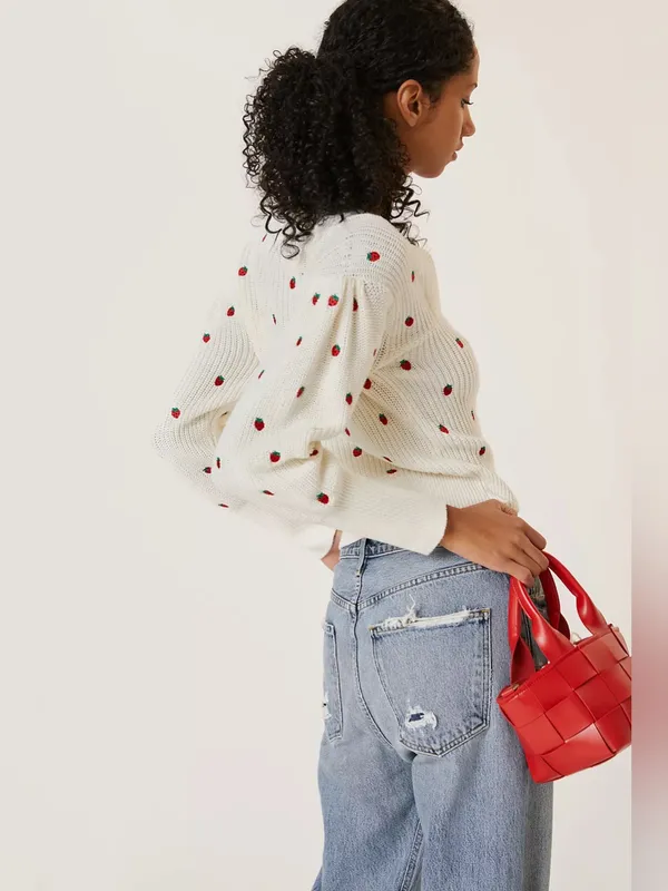 Anthropologie Maeve Embroidered Sweater Top - Image 5