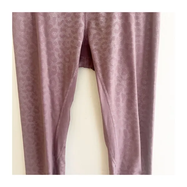 Zyia Leggings Womens Mauve Pink Leopard Print High Rise Gym Training Activewear - Image 9