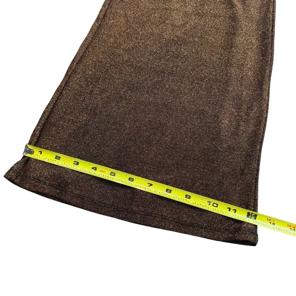 Lulus Size M Follow The Festivities High Rise Wide Leg Pants Copper Metallic NWT - Image 10