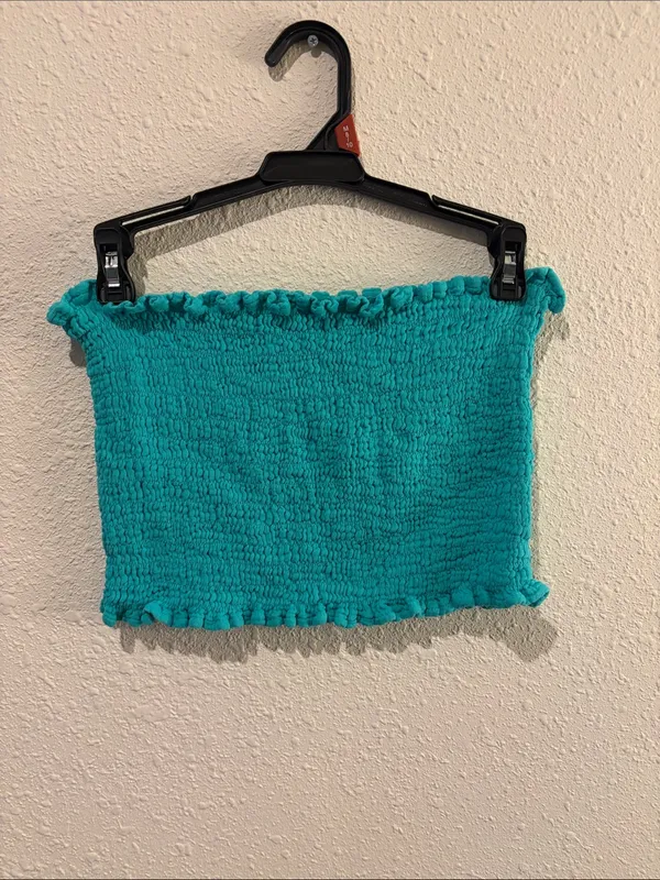 Felicite Teal Ruffle Wrap Maxi and Matching Tube Top - Image 4