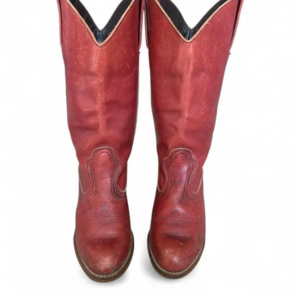 Unbranded Women's Red and Burgundy Boots - Image 2