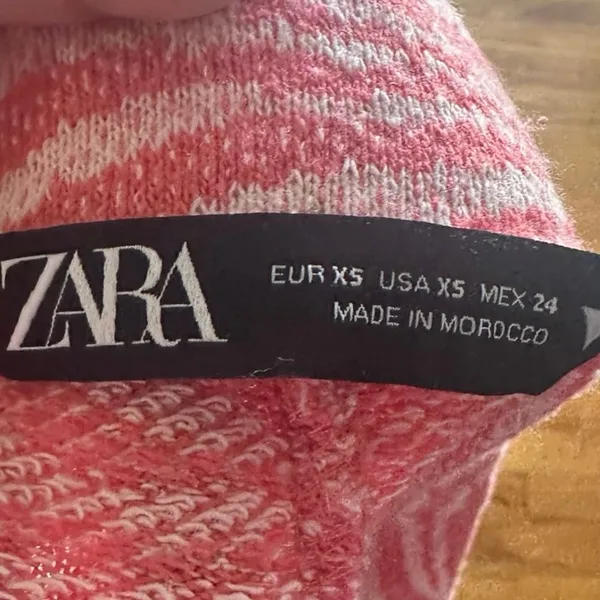 Zara Pink & White Zebra Print High-Rise Shorts – Size XS - Image 5