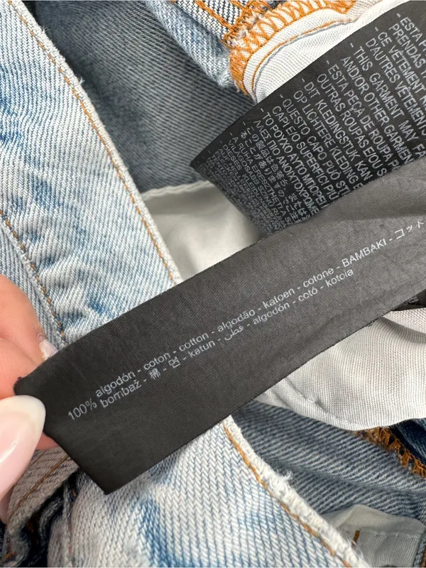 Zara Light Wash Distressed Straight-Leg Jeans - Image 5