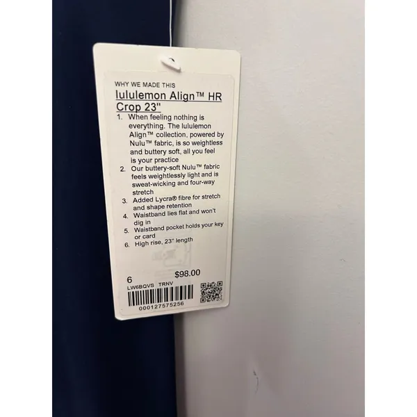 Lululemon Align true navy size 6 leggings 23” brand new authentic - Image 3