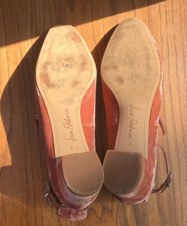 Sam Edelman Pink Velvet Heels - Image 3