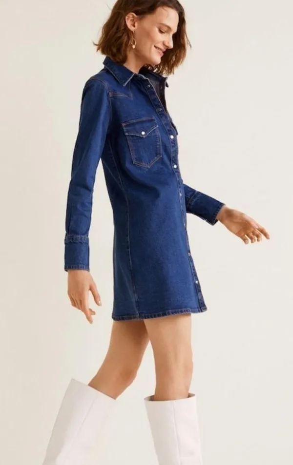 Mango Denim Dress - Image 2