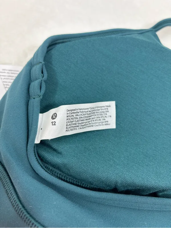 lululemon athletica Flow Y Bra in Deep Teal Size 12 NEW - Image 9