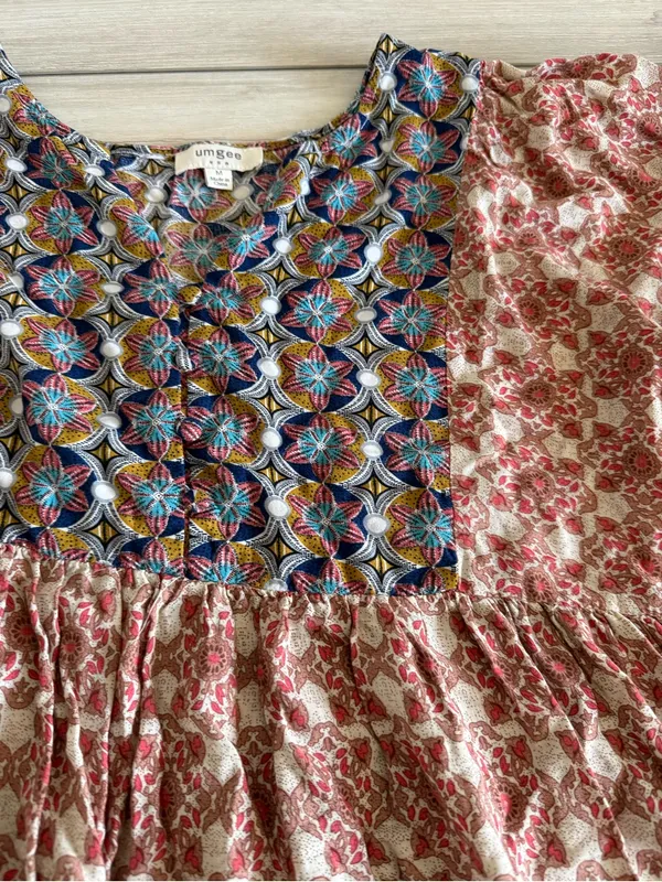 Umgee Babydoll Tunic Dress Brown Medium NWOT IN PACKAGE - Image 5