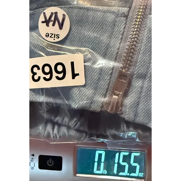 Unbranded Women NA Colorblock Denim Cropped Bomber Jacket Blue Black‎ Mock Neck - Image 10