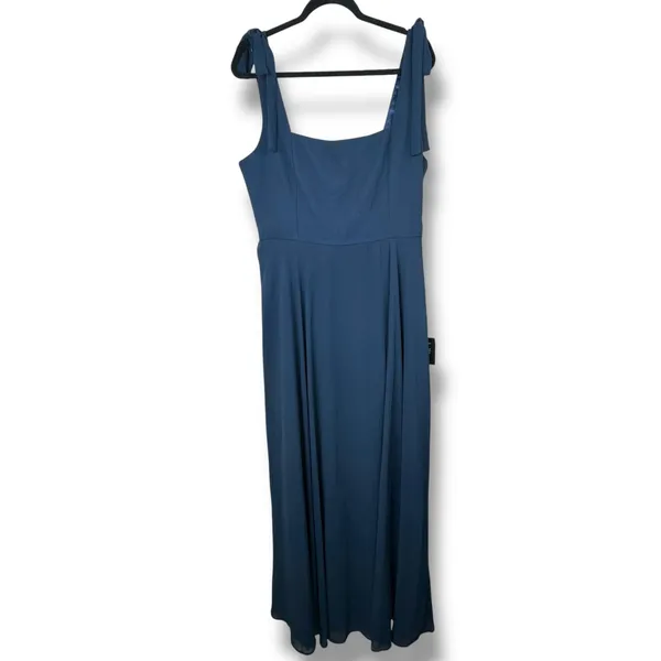 NEW Lulus Love Me Forever Navy Blue Tie-Strap Square Neck A-Line Maxi Dress XL - Image 5