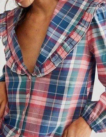 Top Plaid Shirt - Image 2