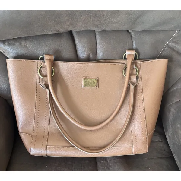 Frye Tote Bag Vegan Leather Camel Brown Large Oversized Carryall Faux Leather - Image 11