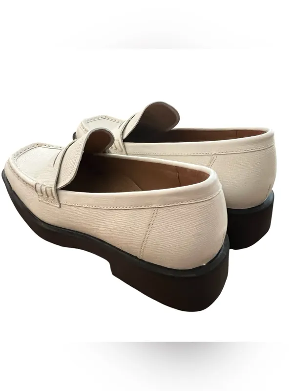 G.H. Bass Whitney Weejuns Penny Loafers Cream Textured Leather NWOB Women’s 8.5 - Image 7