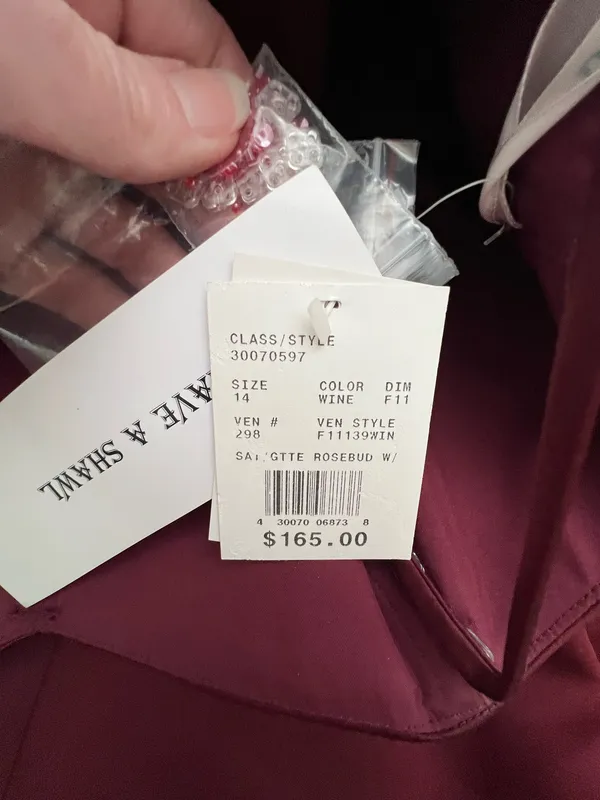 David’s Bridal Burgundy Dress - Image 13