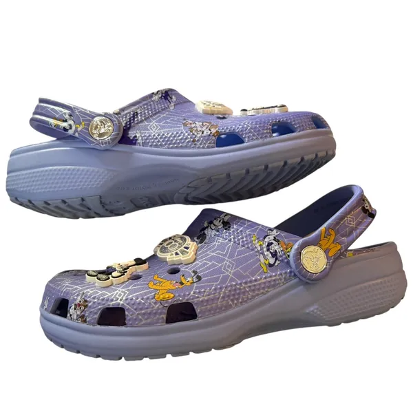 Crocs Disney Parks Purple 100th Anniversary Clog Shoe Size M 5 W 7 - Image 7