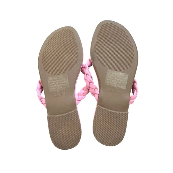 Abound pink braided thong sandals side 7.5 - Image 4