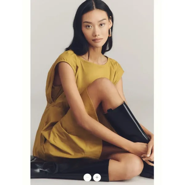 Anthropologie Maeve Sleeveless Waisted Poplin Mini Dress - Image 4